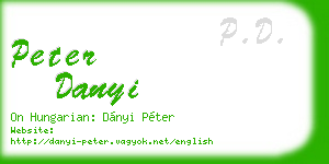 peter danyi business card